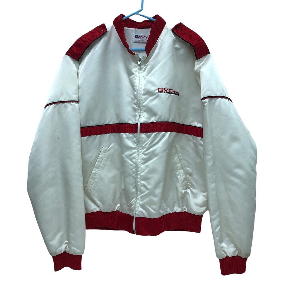 Vintage Ashley GMC MOTORSPORTS racing silky‎ bomber jacket